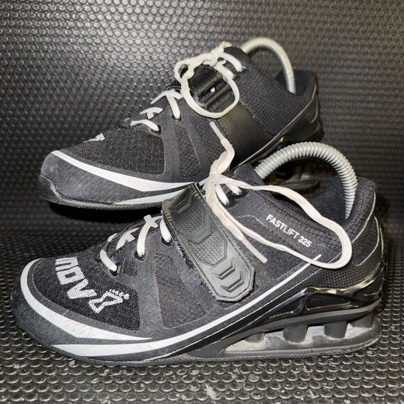 INOV-8 FASTLIFT 325 Black White Lifting Comfort Shoes Woman’s Size 7.5 - Picture 1 of 8